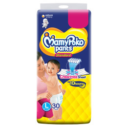 MamyPoko Pants Pant-Style Diaper- Standard- 30 pieces- Large (L) Size